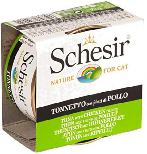 شیزیر معلبات تونا مع الدجاج بالجيلي للقطط 85غ