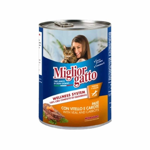 ميجلور جاتو اكل قطط رطب بمزيج من لحم العجل والجزر،...