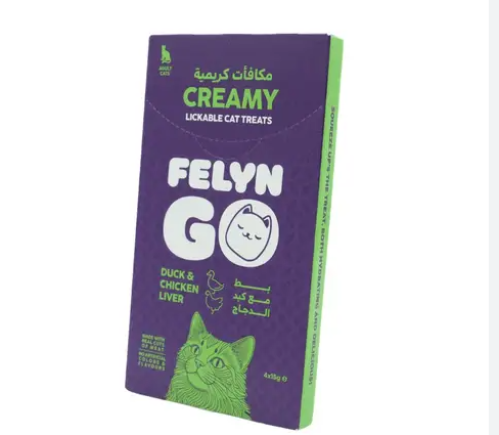 فلاين قو مكافأت كريمية بنكهة البط و كبد الدجاج غ4x...