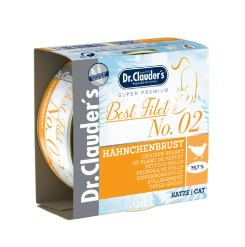 دكتور كلودر بيست فيليه رقم 2 دجاج للقطط 70 جرام