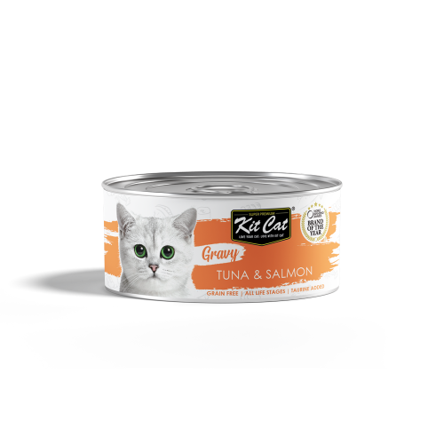 كت كات طعام رطب للقطط بنكهة التونة والسالمون بالمر...