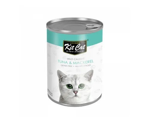 كت كات طعام رطب للقطط معلبات التونة و سمك الماكريل...