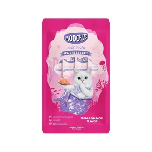 موتشي مكافاة كريمية للقطط بالتونة والسلمون 5×15جرا...