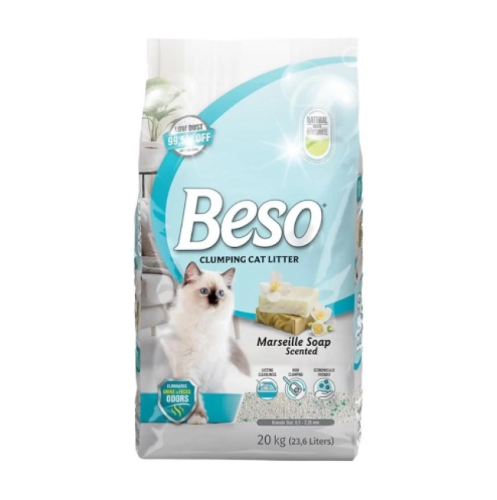بيسو رمل قطط برائحة الصابون 20 كغ
