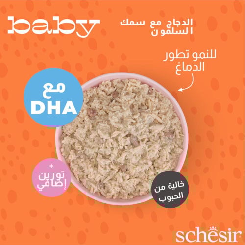 شيزير بيبي طعام رطب للقطط الصغيرة بنكهة الدجاج وال...