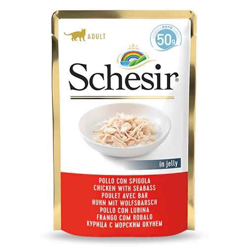 شيزر طعام رطب للقطط البالغة بنكهة الدجاج مع سمك ال...