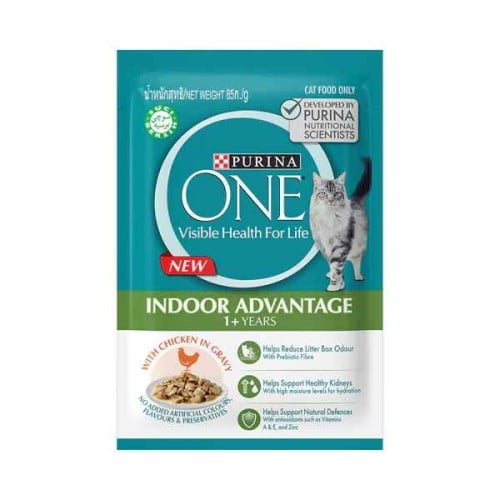 بورينا ون دجاج في مرق طعام رطب للقطط البالغه المنز...