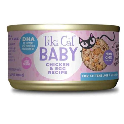تيكي كات بيبي دجاج و بيض طعام رطب للكتين, 68 جرام