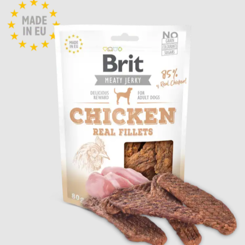 بريت مكافأة كلاب فيلية الدجاج المجفف 80جم