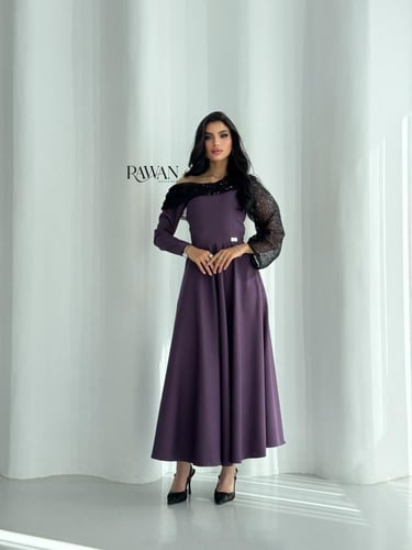 فستان بنفسجي تكسير بـ شك