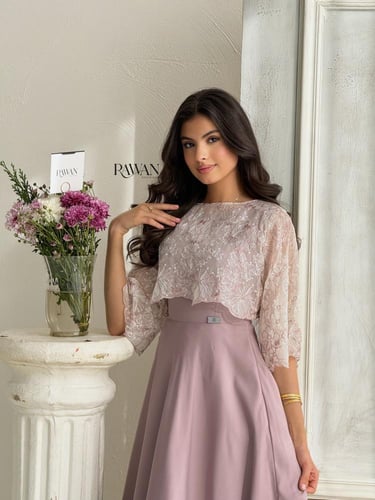 فستان بقطعتين انيق