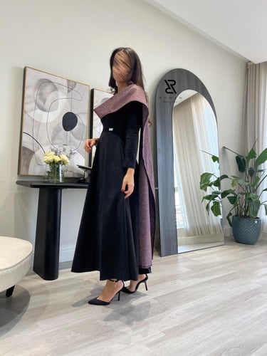 فستان شتوي اسود