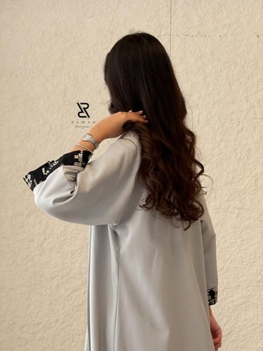 فستان رمادي قطعتين مميز