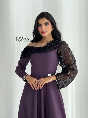 فستان بنفسجي تكسير بـ شك