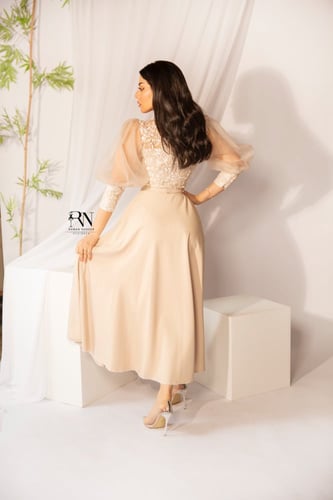 فستان بيج باكمام تل