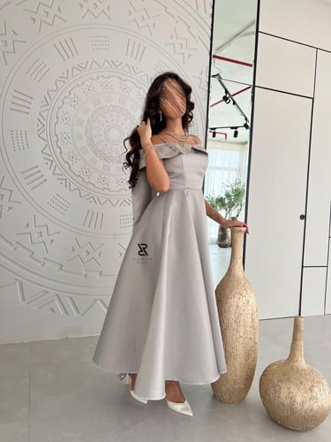 فستان تفاحي ميكادو بـ تفاصيل شك