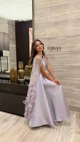 فستان موف بتفاصيل شك