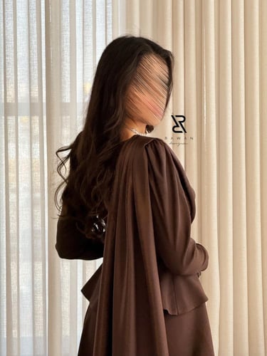 فستان بـ لون الموسم (موكا غامق)