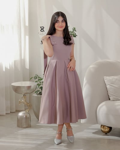 فستان موف باطراف شك