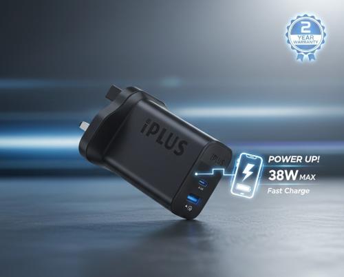 فيش جداري مدخلين تايب سي و USB سريع