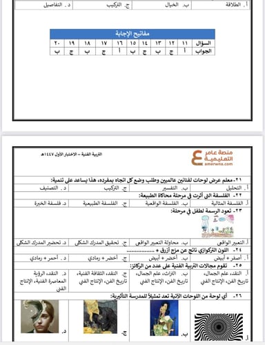 ملزمة الرخصة المهنية التربية الفنية pdf
