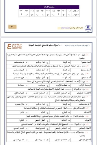ملزمة 1800 سؤال في علم الاجتماع pdf