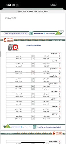 ملزمة القدرات العامة مع شرح الفيديو pdf