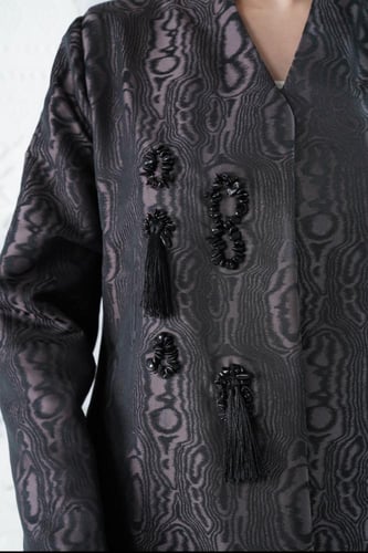 بليزر تفته ايطالي مزين بأحجار و هدب #205