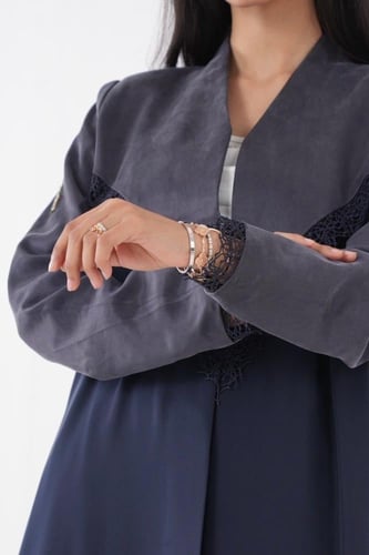 بليزر حرير مغسول ياباني كحلي وكريب #129