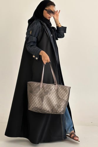 عباية تفته وقميص لنن متصل - #704