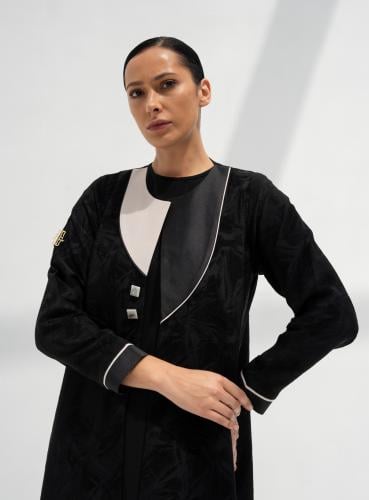 عبايه جاكار أسود تركي #106