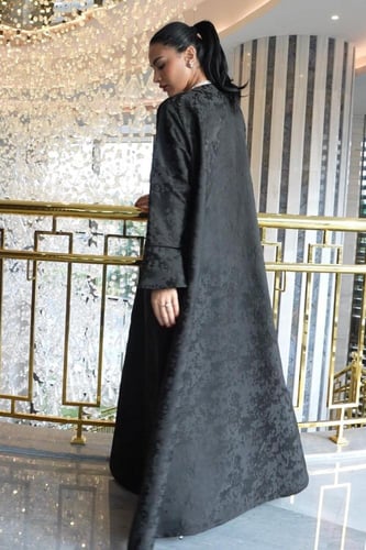 تسليم فوري عبايه تفته هندي أسود بشك لولو - تسليم ف...
