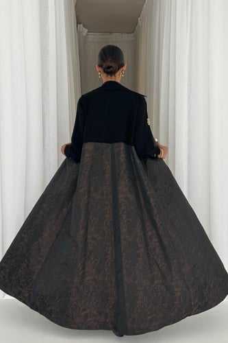 عبايه تفته شانتون قصه قميص - تسليم فوري #790