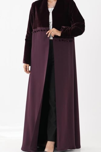 تسليم فوري بليزر مخمل عنابي فرنسي #124