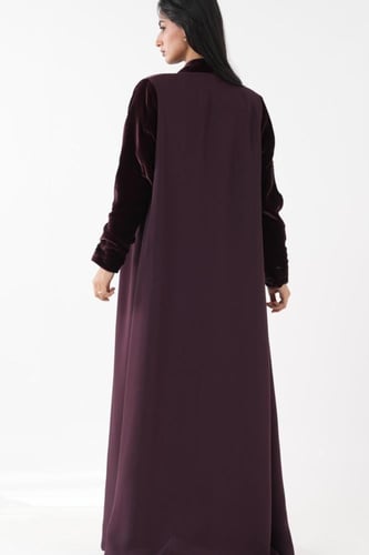 تسليم فوري بليزر مخمل عنابي فرنسي #124