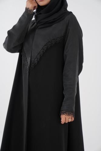 بليزر حرير مغسول ياباني أسود وكريب 127