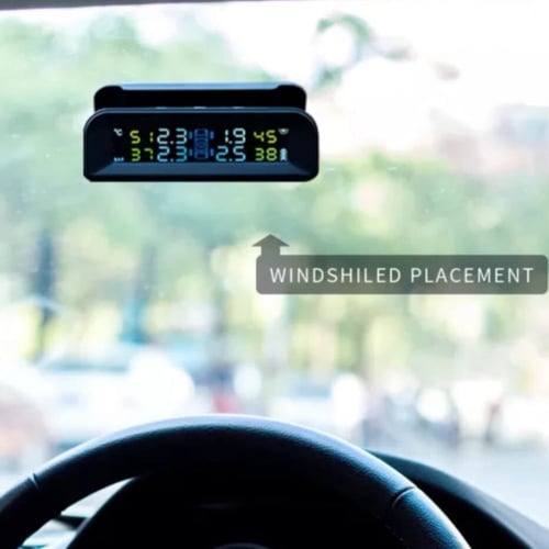 جهاز مراقبة ضغط الإطارات تثبيت على القزاز مع 4 حسا...