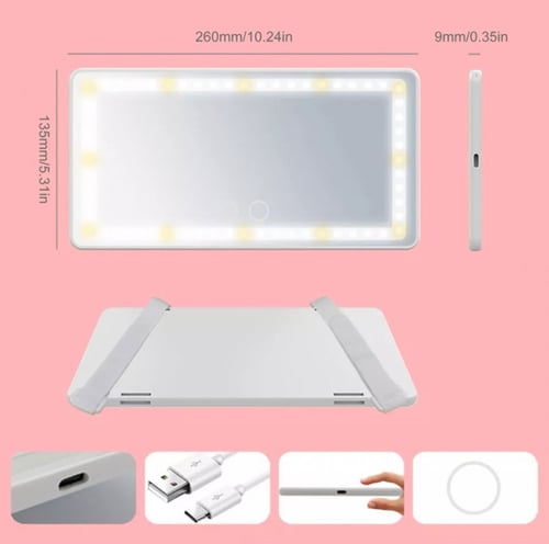 مراية السيارة بإضاءة ليد