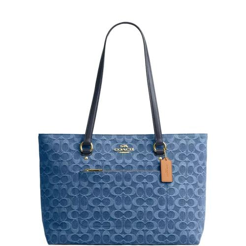 Blue denim coach bag