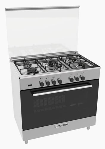 فرن جليم غاز 5 عيون 90×60 ستيل — أمان كامل — تشغيل...