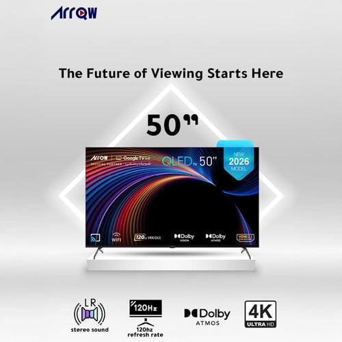 تلفزيون كيو إل إي دي 4K ذكي 50 بوصة أركيو بنظام تل...