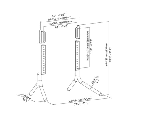 حامل تلفزيون عالمي على شكل حرف Y بتصميم بسيط مع غط...