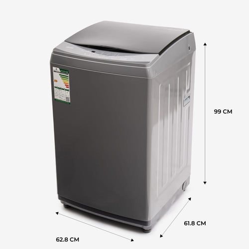 أوجين غسالة أوتوماتيك ,تعبئة علوية ,8 كغ ,فضي - UW...