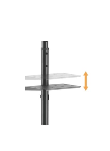 عربة تلفزيون فولاذية متينة قابلة لتعديل الارتفاع ب...