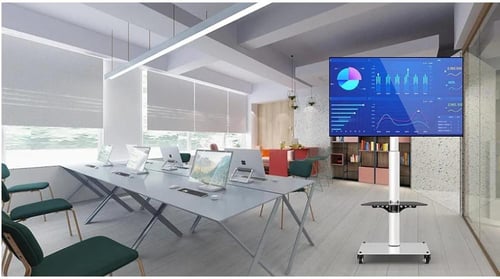 حامل تلفزيون احترافي من الستيل برف قابل للتعديل لا...