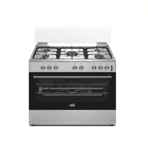 فرن سيمفر غاز 90 × 60سم, 5 عين , شبك ثقيل , ستيل F...