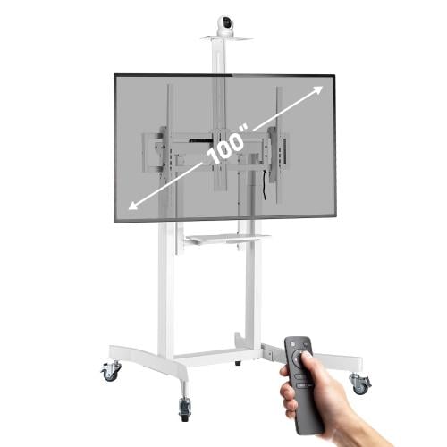 HMD-706 Deluxe Motorized Large TV Cart with Tilt,...