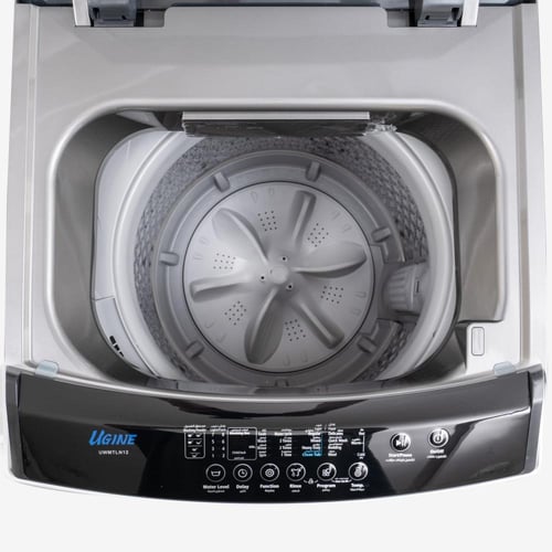 أوجين غسالة أوتوماتيك ,تعبئة علوية ,12 كغ ,فضي - U...