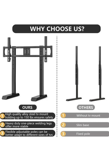 حمود، قاعدة حامل تلفزيون ارجل شاشة عالمية لأجهزة ا...