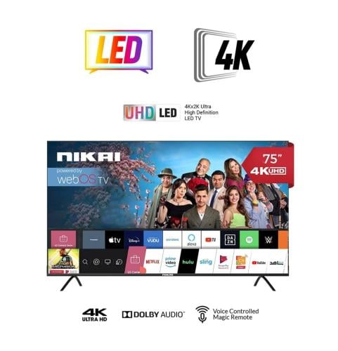 شاشة نيكاي 75 بوصة سمارت 4K نظام ويب اس NIK75MEU4S...